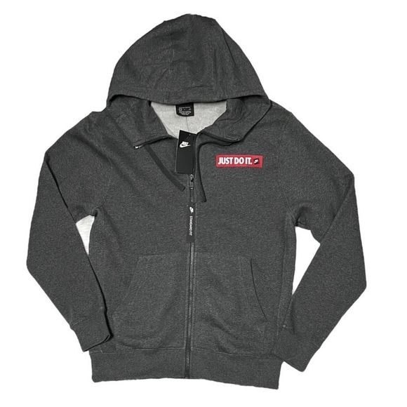 Nike JDI Hoodie Jacket Full Zip Up Hoodie Men’s Size Small Gray - Picture 3 of 11